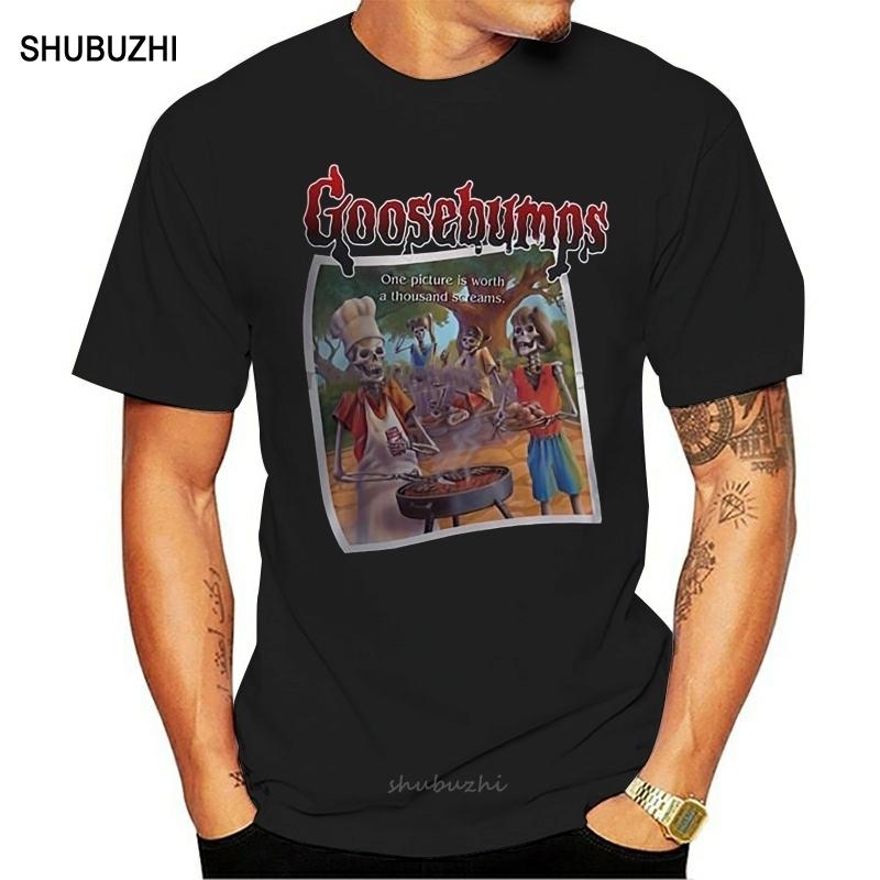goosebumps rl stine say cheese and die youth Men Black T-Shirt Size S-3XL men cotton tshirt summer brand teeshirt euro size