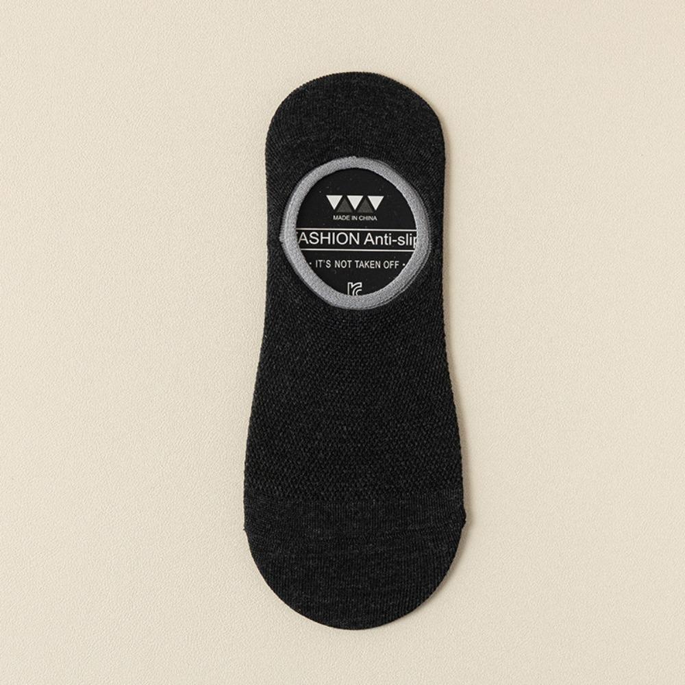 Comfortable Silicone Non-slip Men's Socks Anti Odor Thin Low Cut Socks Breathable Mesh No-show Sock Men