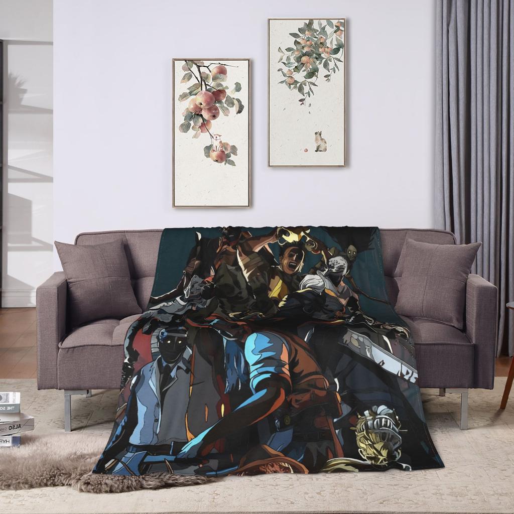 Dead by Daylights Art Flannel Blanket Spring Soft Warm Throw Blanket for Child Outdoor Street Trend Bedspread Sofa Bed Cover