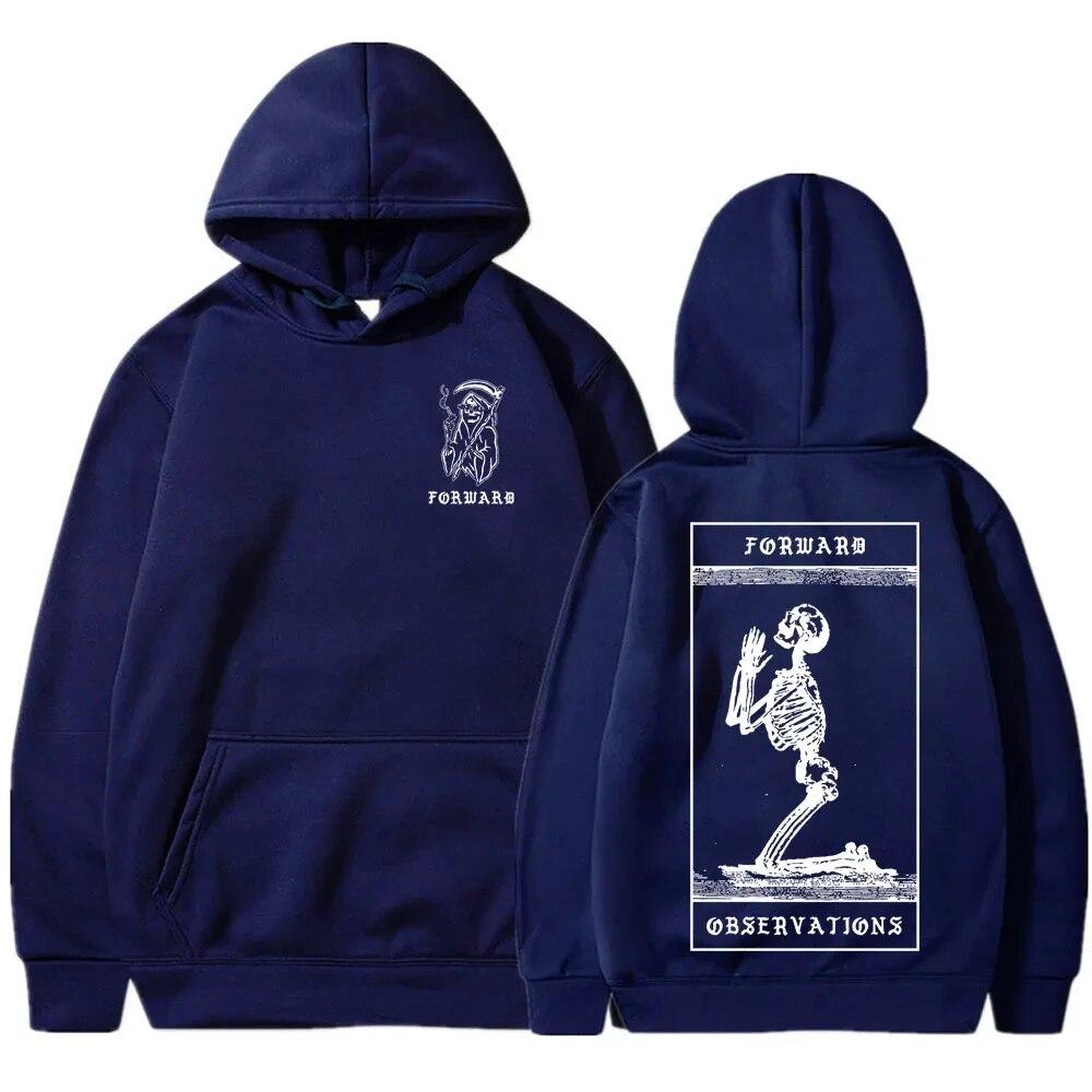 Praying Skeleton Forward Observations Group Print Pullover Hoody Unisex Hoodie Woman Sweatshirts Unisex Streetwear Y2k Clothing
