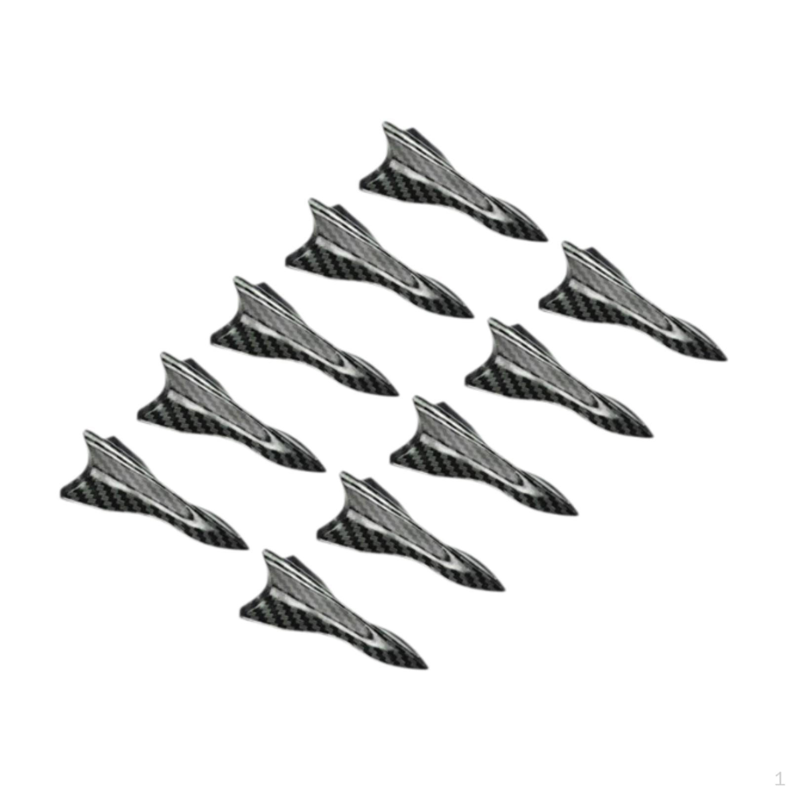 10x Car Shark Fin Antenna Covers Roof Diffuser Fin,Shark Fins Spoiler Wing for
