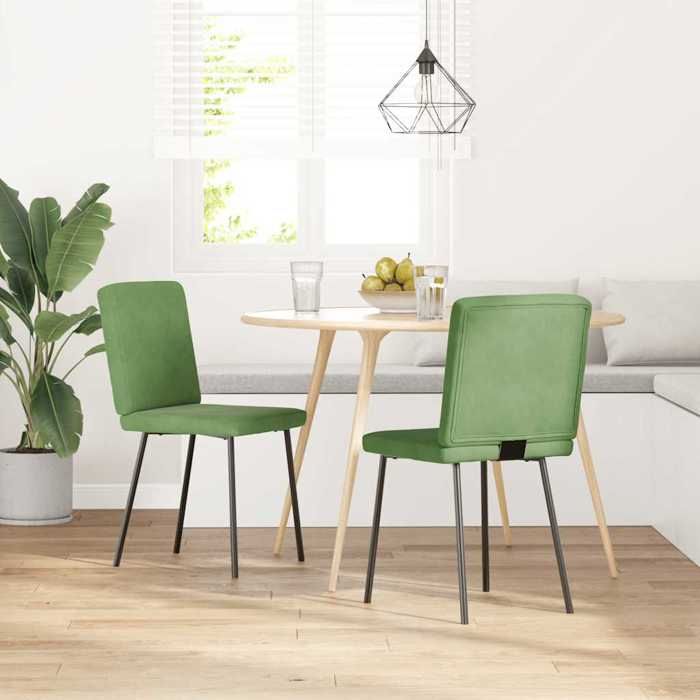 VidaXL Dining Chairs Set of 2 Light Green Velvet 4101189