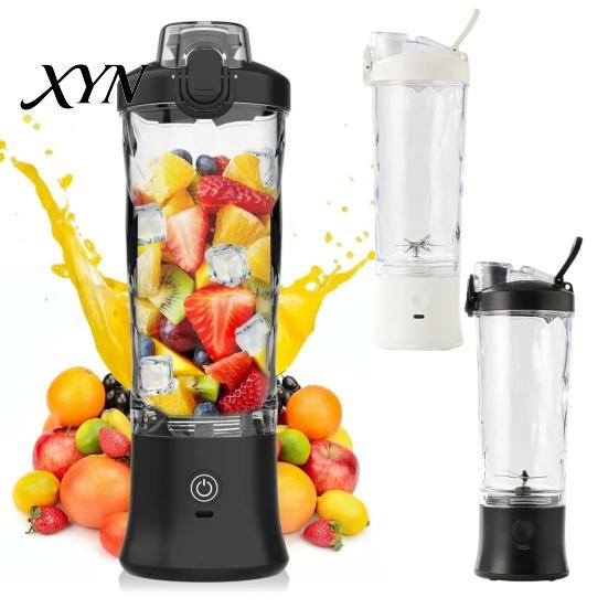 Personal Size Juicer Cup for Travel Portable Blender Cup, USB Fast Charging Juicer, 600ml Capacity, Powerful Stainless Steel Blade Mixer Ice