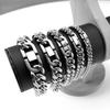 Elegant Cuban Chain Bracelets Buckle Steel Link Bracelet American Metal Hand Chains  Hip Hop