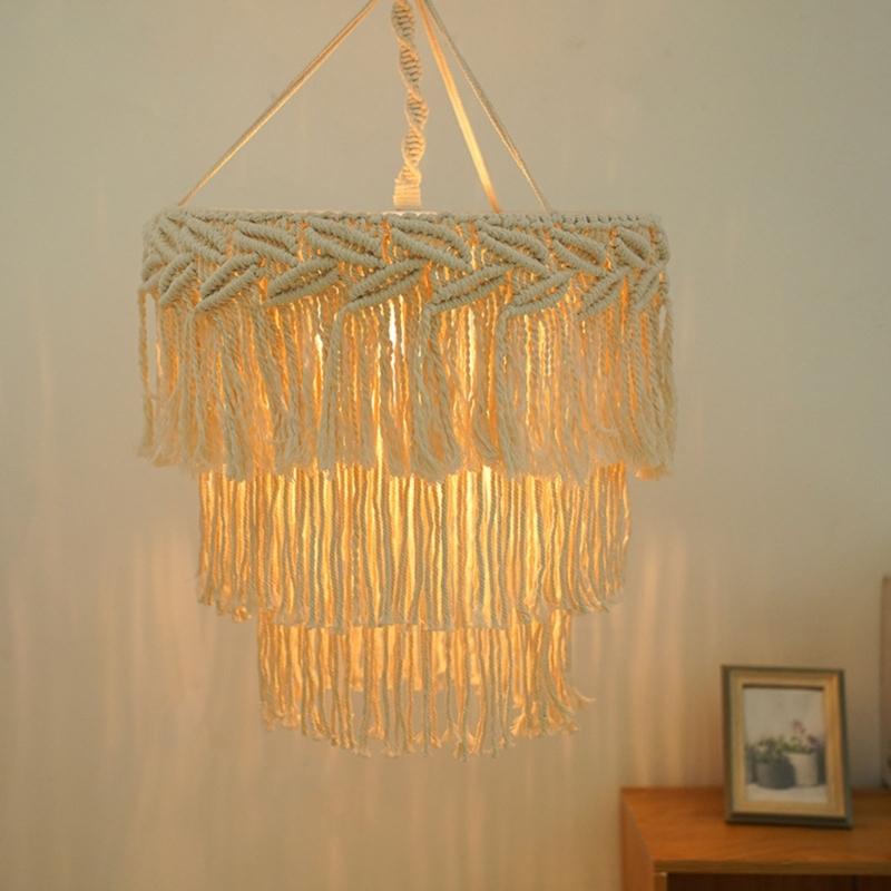 Nordic Handmade Woven Lampshade Decorative Garden Yard Decoration Supplies