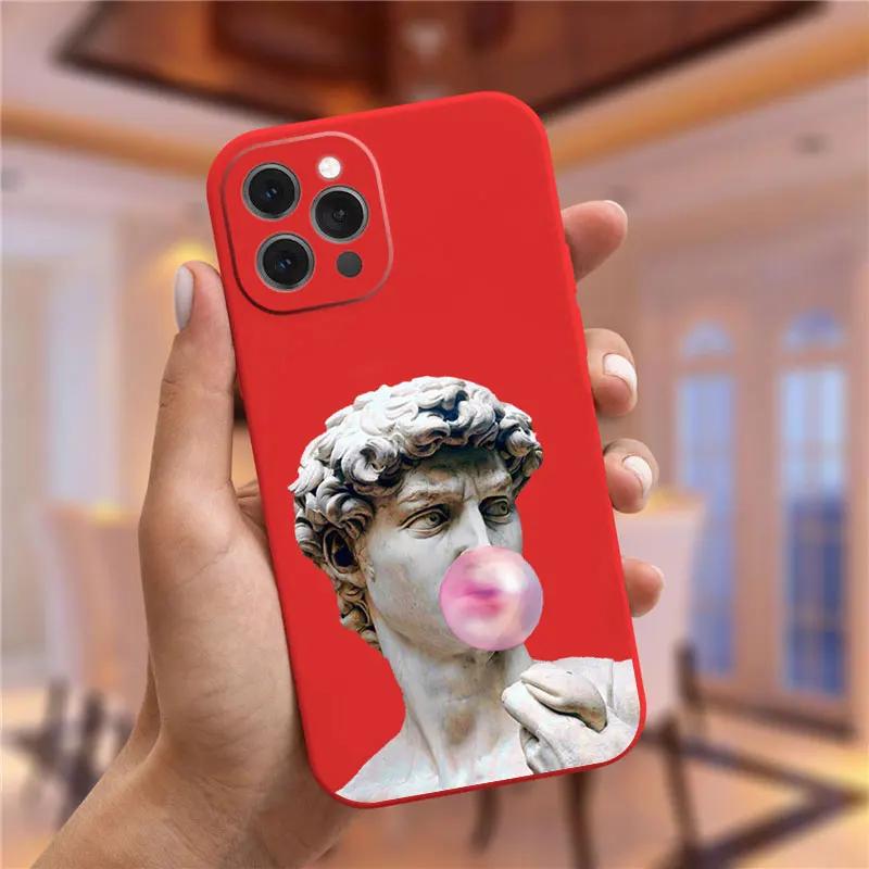 Art Fresco Michelangelo Creation of Adam David Phone Case For Samsung Galaxy S10 S20 S21 S22 S23 S24 FE Plus Ultra Note 20