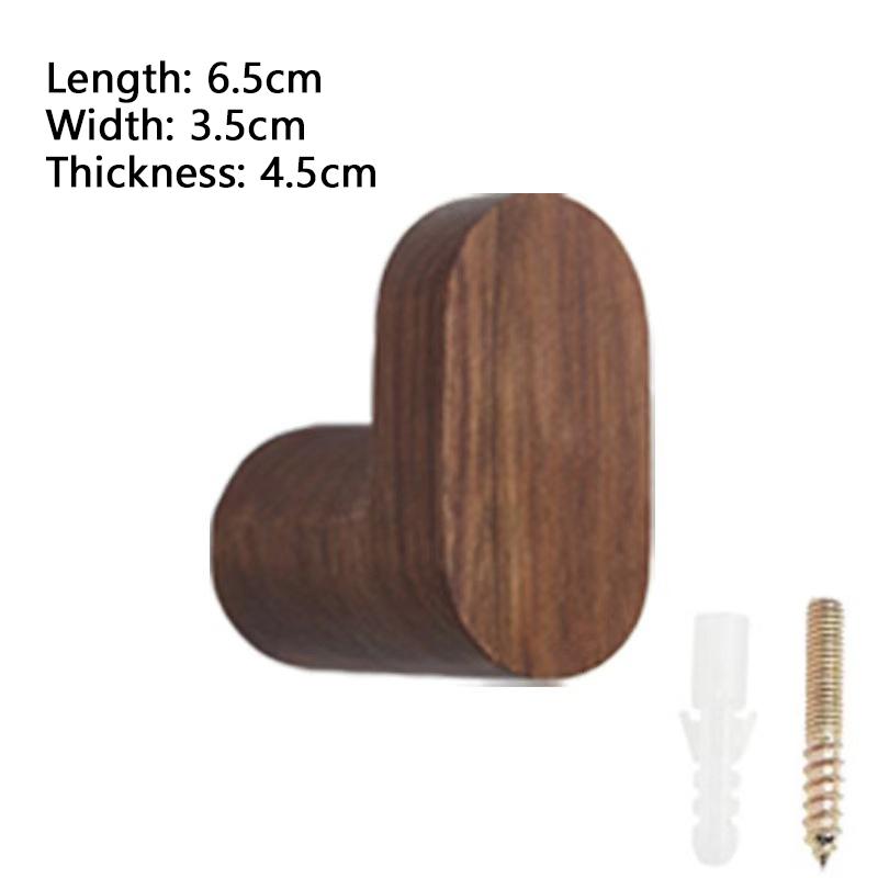 1 Pc Vintage Walnut Clothes Hook Suitable for Hanging Clothes Hat Towel Bag Valentine's Day Gift Multifunctional Wall Decoration