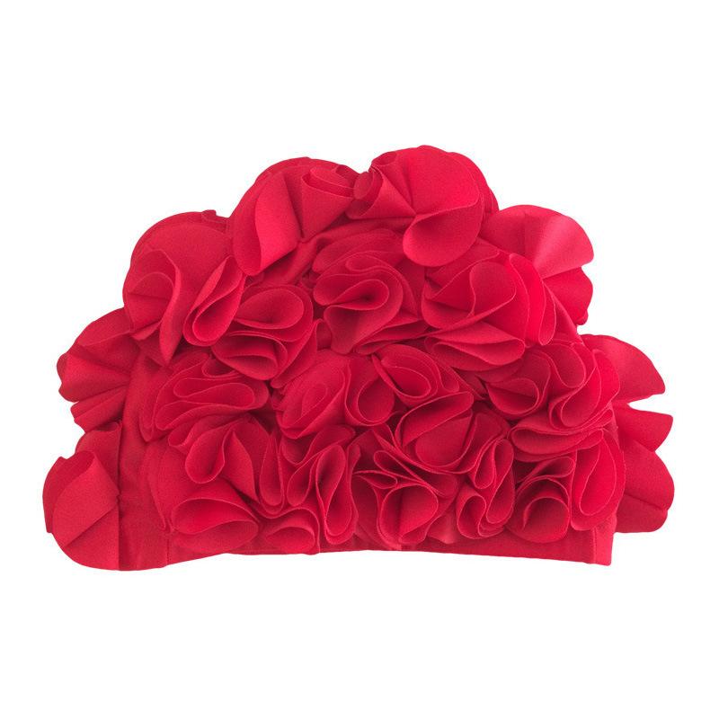 Căciulă de înot cu flori de vară pentru femei, cu elasticitate ridicată, confortabilă, nu strânge, căciulă de înot largă