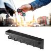 Key Rack with Tray 6pcs Hooks Nail Free Installation Rounded Corners Decorative Practical Carbon