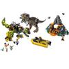 740pcs Dinosaur Series The T-Rex VS Dino-Mech Battle Model Building Block Toy for Children Gift 11337