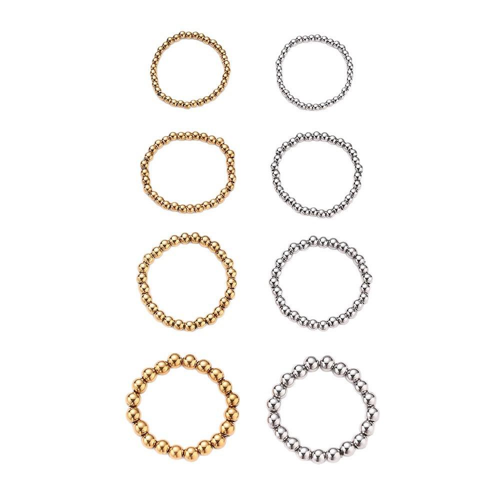 European & American Fashion Titanium Steel Elastic Ring, Vacuum Plated, Anti-oxidation, Non-fading.