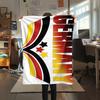 1PC Germany National Football Team Print Flannel Blanket, High Quality All Seasons, Home Decor, Warmth and Comfort, Perfect for Christmas Gifts