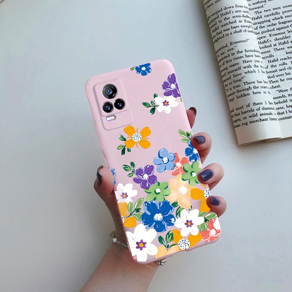Para Funda Vivo V21e 2021 Gato Flor Suave TPU Fundas de Teléfono Para Vivo V21 V 21 V 21e 4G 5G V2061 V2066 V2108 V2050 Cubierta Trasera Fundas