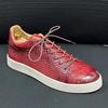 Men's Large Size Derby Casual Shoes Cow Genuine Leather Lace-Up Soft Sole Flat Driving Sneakers for Comfortable Wear