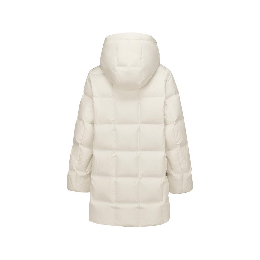 Skechers Warm And Comfortable Hooded Mid-Length Duck Down Jacket Women outerwear P425W094-0074