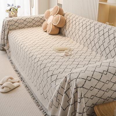 Serviette de Canapé Peluche Demi-Velours Ensembles Housse de Canapé Coussin de Canapé Salon Housse de Canapé Intégrale Tissu