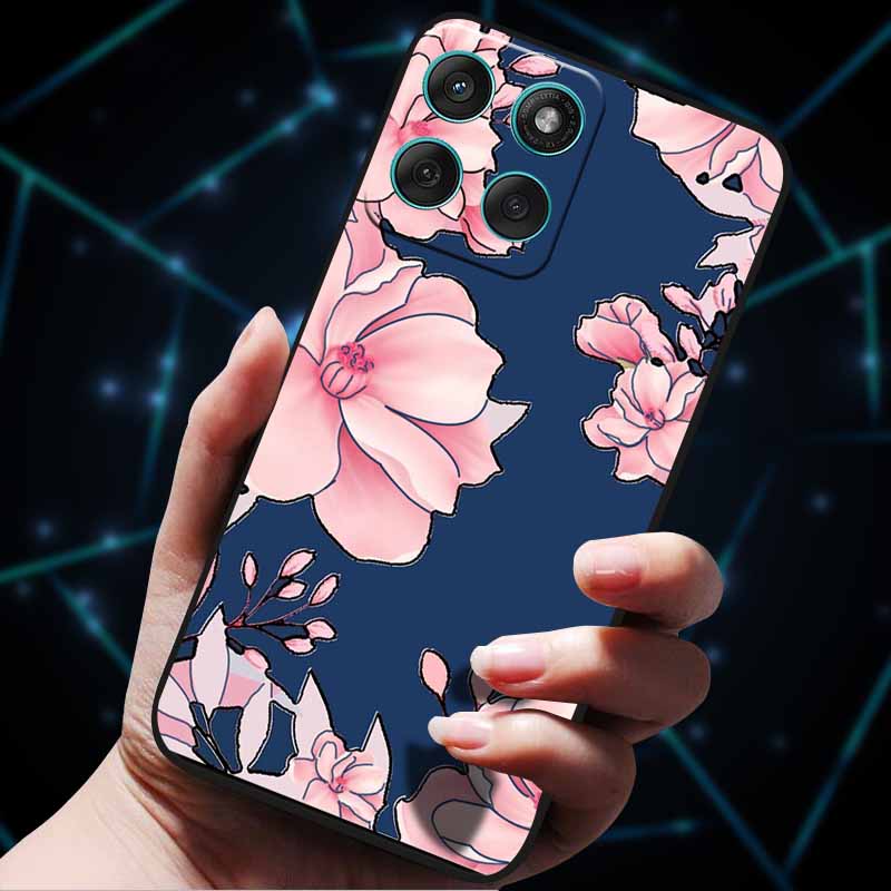 For Motorola Edge 60 Fusion Case 60Stylus 3D Flowers Emboss Phone Cases for Moto Edge 60 PRO Stylus Back Soft Silicone Bumper