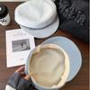 Retro British Style Denim Woven Octagonal Hat For Spring Autumn Korean Ins Artistic Temperament Flat Top Painter Hat Newsboy Hat