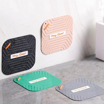 Durable Silicone Floor Drain Cover Square Soft Shower Deodorant Pad Insect-proof Sealed Water Stopper Sink