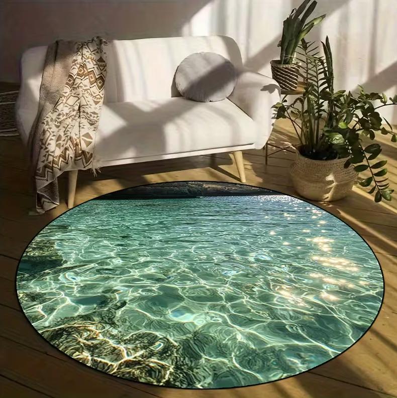 

Round Carpet Carpet Game Tenant Hall Bedroom Area Carpet Machine Washable Carpet Home Decoration 80cm x 80cm