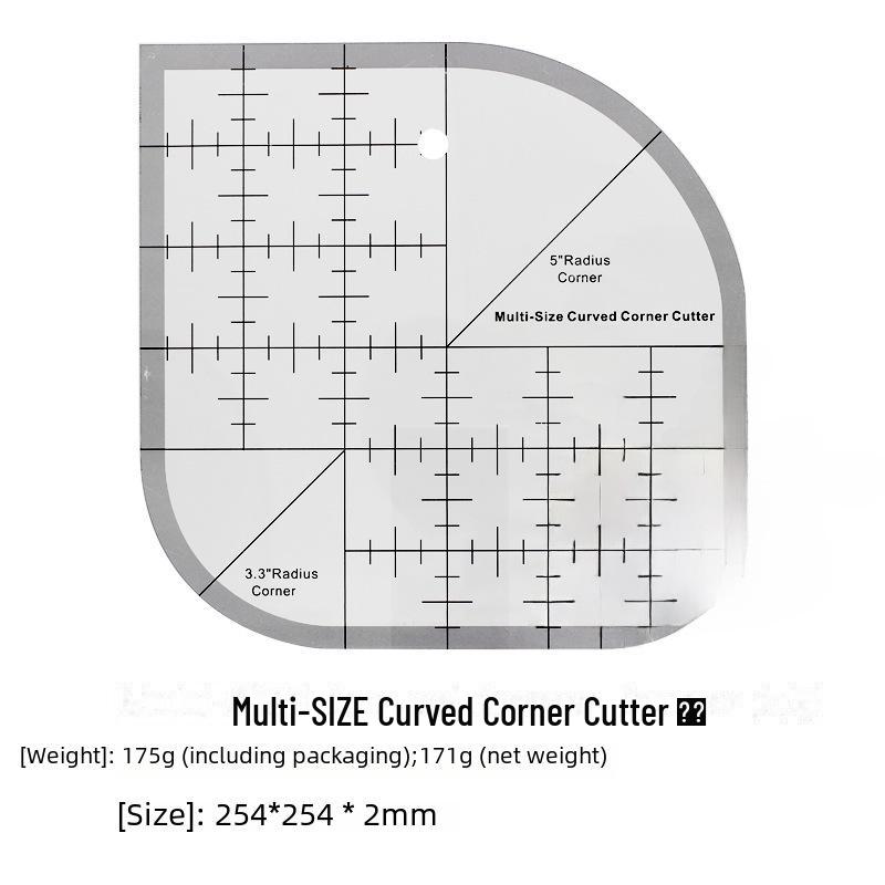 Multifunctional Non-Slip Acrylic Quilting Ruler with Rounded Edge for DIY Sewing and Patchwork
