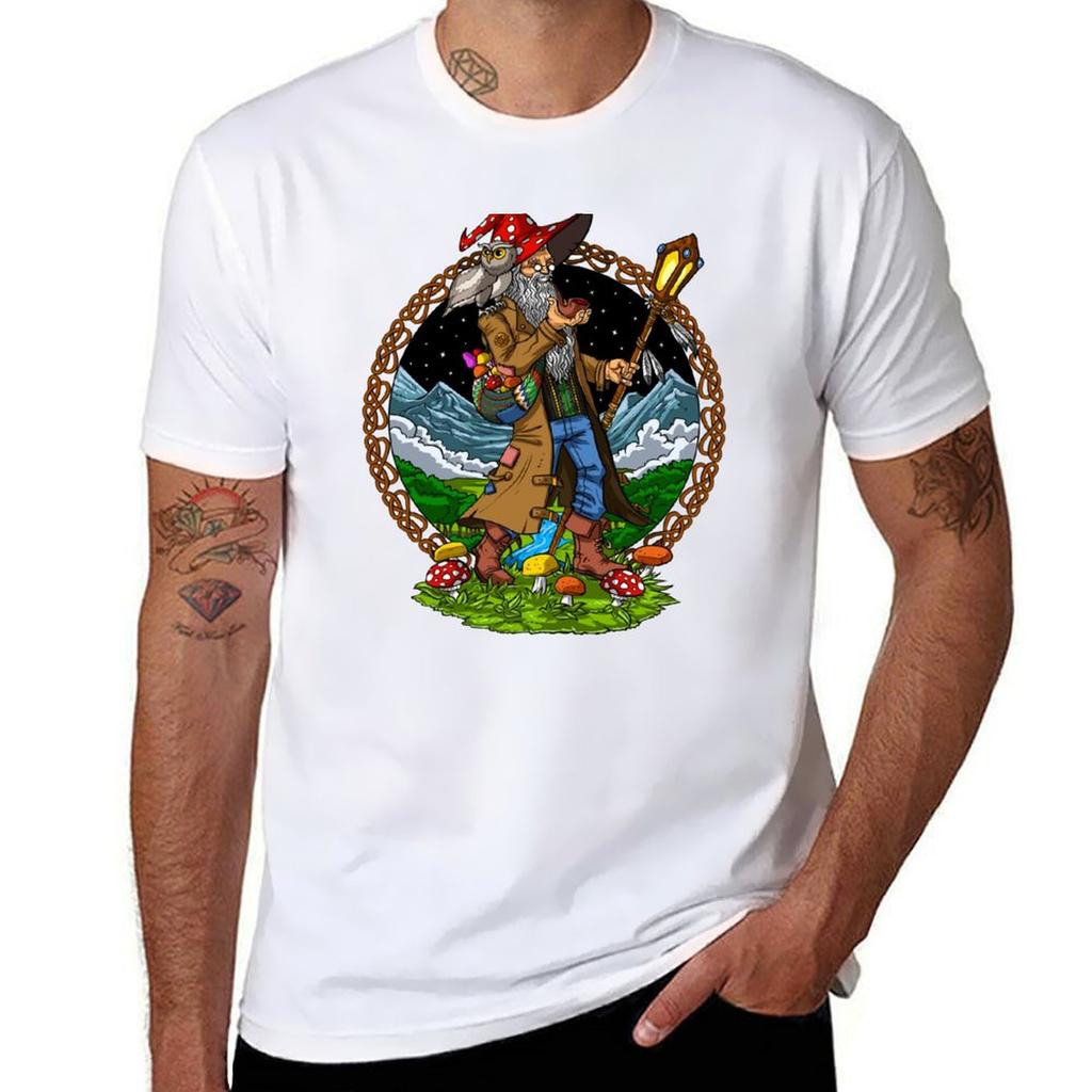 Qualität schwere Mann Pilze Hemd hoch t T-Shirt Hemd Hippie Mann Magische Baumwolle Baumwolle Schamane t