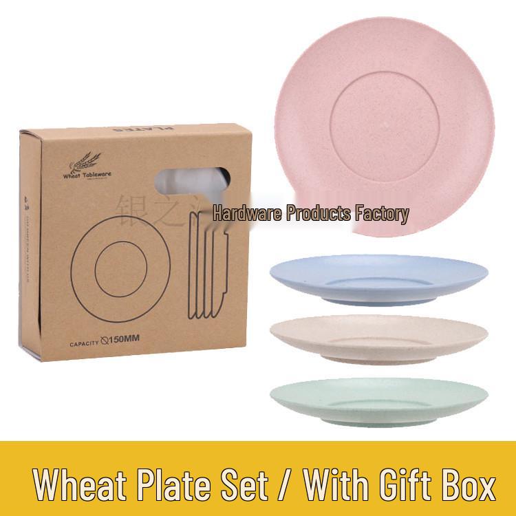 Eco-Friendly Wheat Straw Tableware Set: Portable Fork, Spoon, Chopsticks (3-Piece) + Cup, Bowl, Plate (6-Piece) - Ideal Promotional Gift