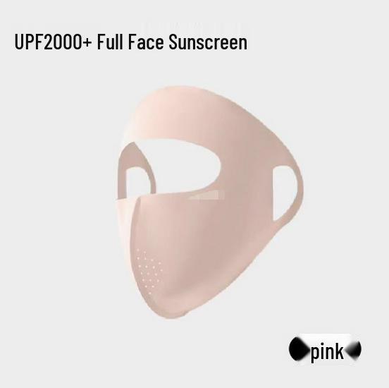 Ice Silk UV Protection Women's Summer Full Face Mask – Thin, Breathable, Seamless Shield for Eyes and Face
