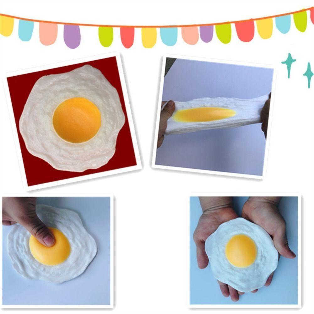 Pretend Play for Adult Kids Toy Fried Egg Squeeze Simulation Fried Egg Squeeze Eggs Fried Egg Toy