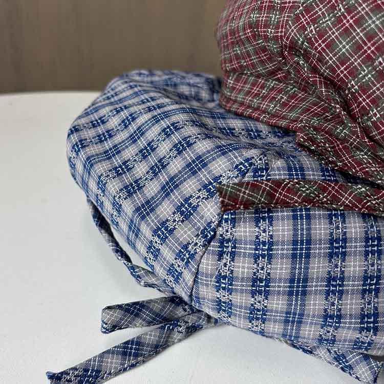 Japanese plaid strap casual retro beret fashion versatile street octagonal hat new women's painter hat