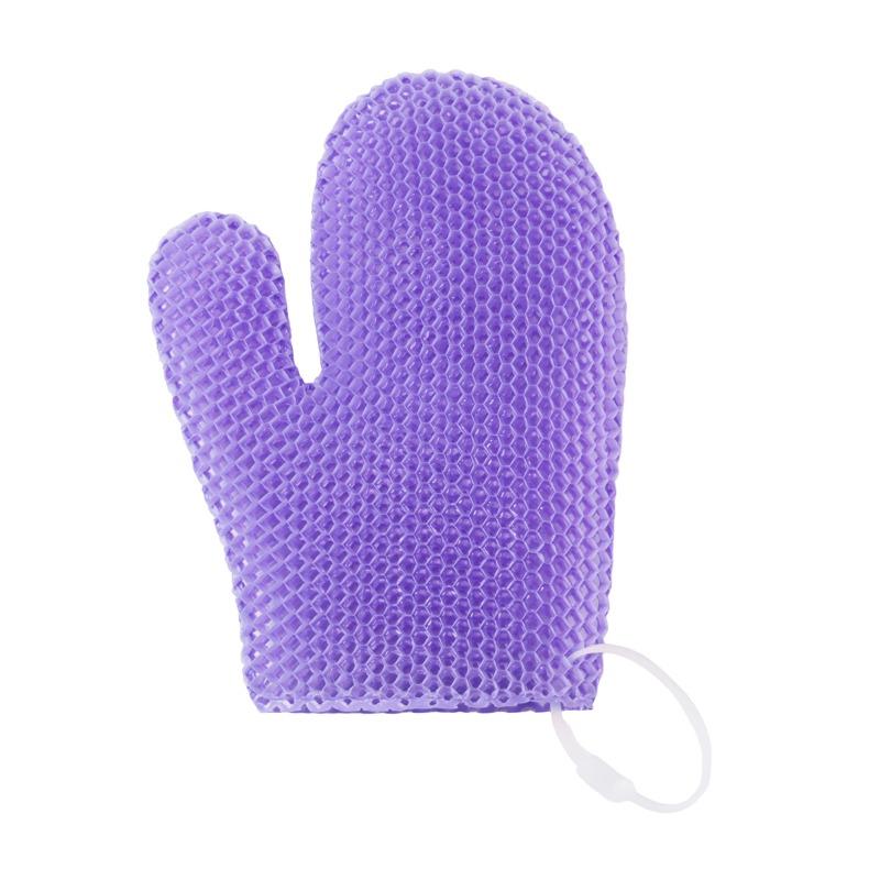 

Honeycomb Exfoliating Glove for Face and Body Deep Cleansing Quick Dry TPU Shower Mitt Men Women Spa Bath Tools фиолетовый