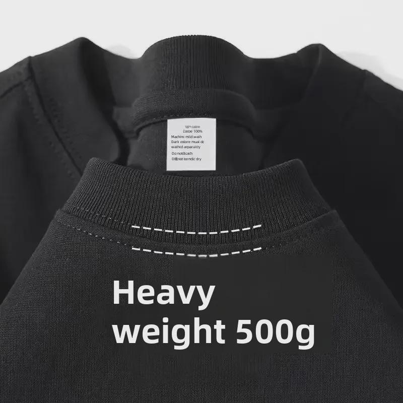 

320г Важка Біла Бавовняна Футболка з Коротким Рукавом для Чоловіків та Жінок - Щільна, Непрозора, Вільного Крою, Ідеальна для Літа. M [110-130 jin]