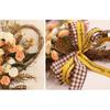 Artificial Carnation Wreath Heart Shaped Artificial Flower Wall Hanging Decoration with Bow