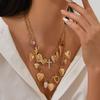 Metal Material Rhinestone Cross Choker Vintage Style Love Pendant Necklace  Women's Jewelry