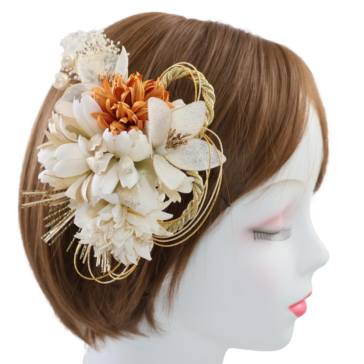 

Kyoto Kimono Yuzen Hair Ornament with Mizuhiki Perfect for and Furisode Kimono Accessories Tassel, Coming-of-Age Ceremonies, Graduations, Weddings,