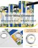 Classic Summer Blue Striped Lemon Plant Window Curtain Bedroom Decor Curtain Panel Curtains for Living Room