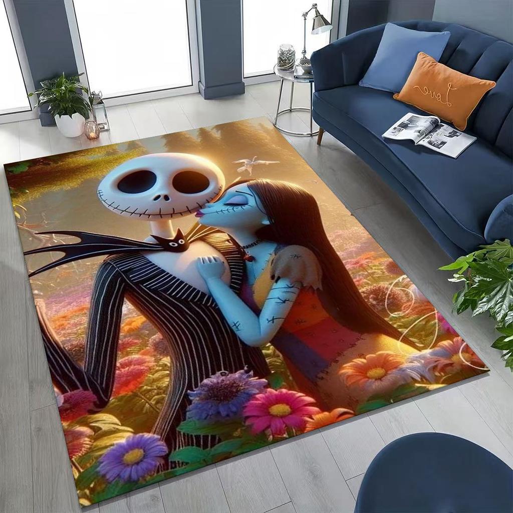 2026 New The Nightmare Before Christmas Jack Cartoo Rug for Bedroom Living Room Sofa Home Doormat Decor, Kid Non-slip Floor Mat