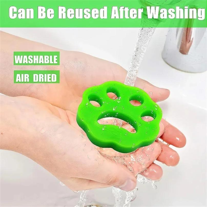 Cat Claw Silicone Hair Remover Washing Machine Clothes Dust Hair Collector Double-Sided Reusable Washable Cleaning Tools 4PCS
