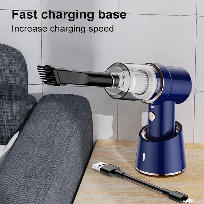High Suction 2 In 1 Car Vacuum Cleaner Wireless Charging Air Duster Handheld High-power Vacuum Cleaner for Home Office