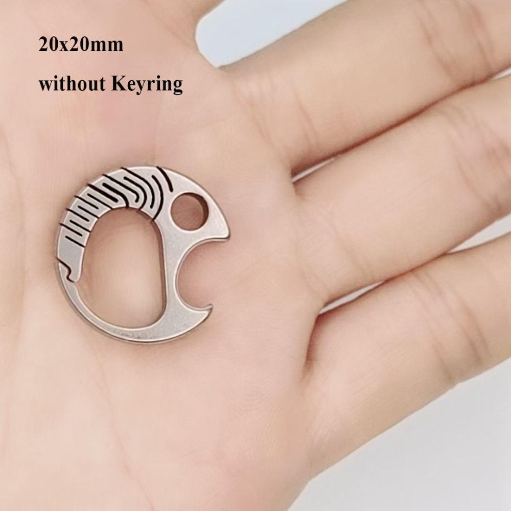 Real Key Rings Titanium Alloy Mini Buckle Super Lightweight Multi-functional Titanium Alloy Keychain Male Creativity Gift