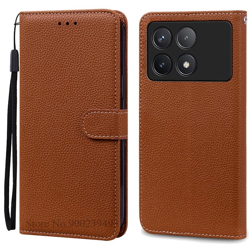 Pouzdro F6 Pro pro POCO F6 Pro Pouzdro Silikonová peněženka Kožené vyklápěcí pouzdro pro Xiaomi Poco F6 Pro 5G Pouzdro Knižní obal Fundas