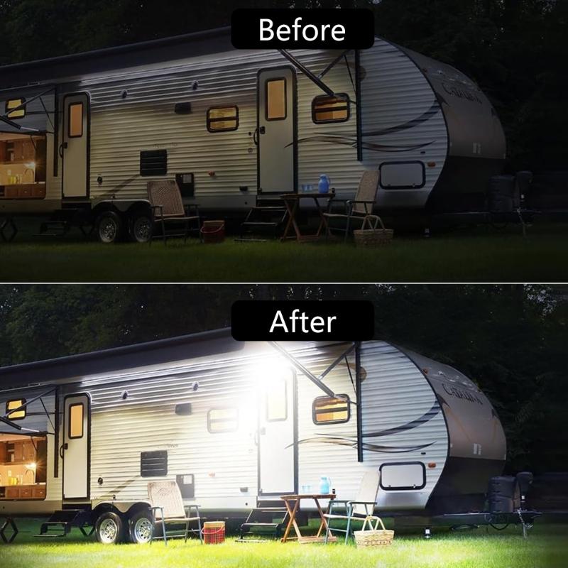 High Intensity LED Campers Motorhomes Porch Light, Energy Efficient, 12V Systems, Weatherproof Suitable For Exterior Use