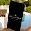 Champagner Logo M-Moet C-Chandon Mikrofaser Bedrucktes Strandtuch Bergsteigen Yoga Strand Schwimmen Laufen Saugfähig Weich
