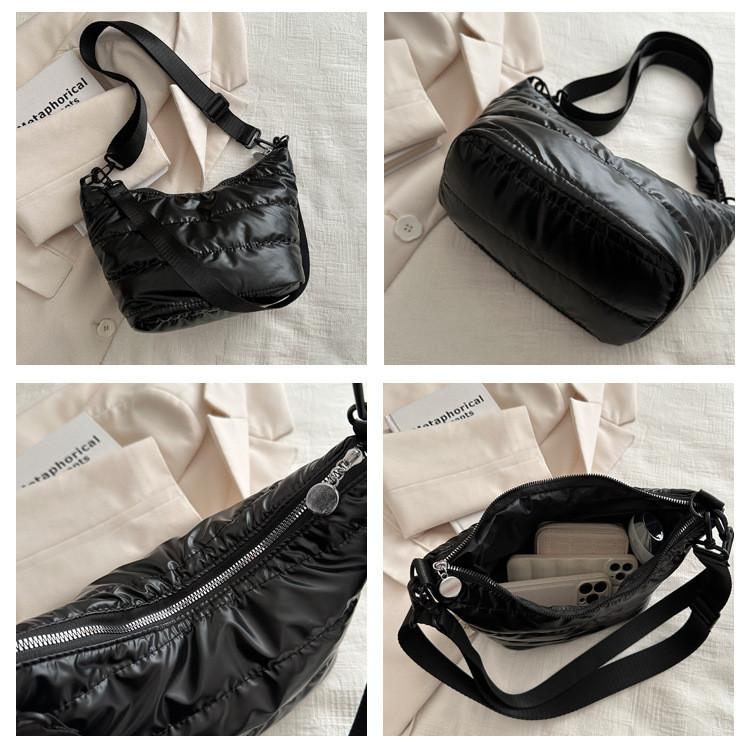 IELGY Casual Dumpling Bag Solid Color Ladies Shoulder Messenger Bag
