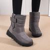 Modische Übergröße Warme Wasserdichte Schneestiefel für Damen Winter Plateau Stiefeletten Bequem und Elegant Lamm Trend 2025 Goth Damen Schuhe