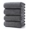 Lumimi Fluffy Hotel-Quality Bath Towels, Large, Instant Absorbency, 70*140cm, Set of 4, Microfiber, Gray, Highly Absorbent, Quick-Drying, Soft To the