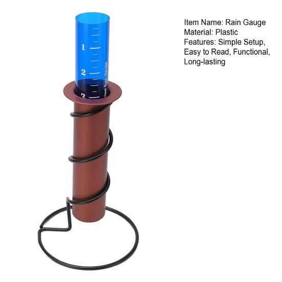 Floating Rain Gauge Rainfall Indicator with Scale Rainfall Measurement Tool with Rain Gauge Holder for Home Lawns Gardens Landscaping