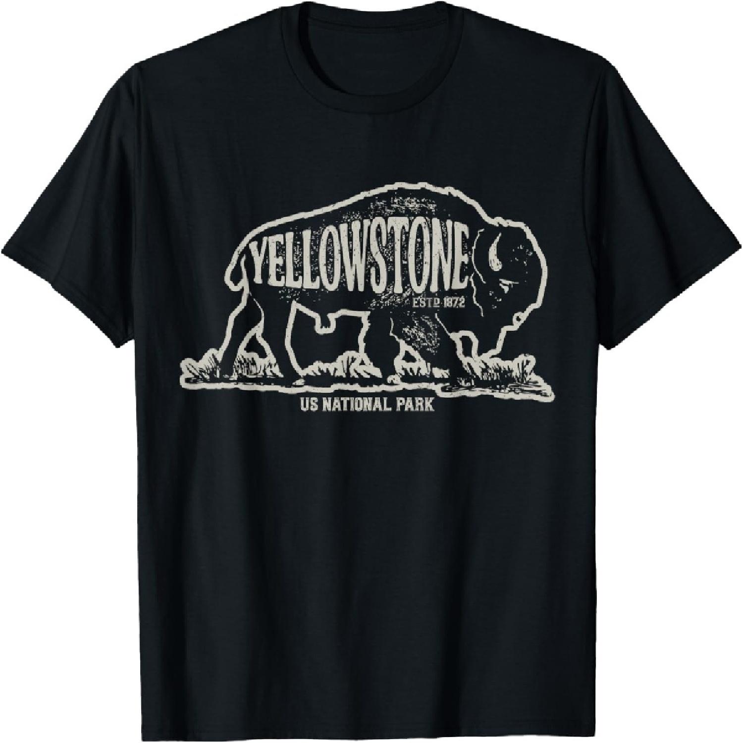 

Yellowstone National Park T shirt US Bison Buffalo Vintage T-Shirt XXXXXL