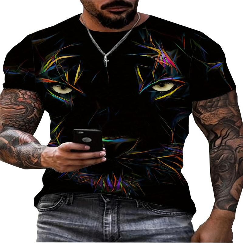 Fashionable Design Men's T-shirt 3D Digital Printing High-definition Pattern, Comfortable Round Neck Quick Drying Loose Short Sleeved Men's Summer