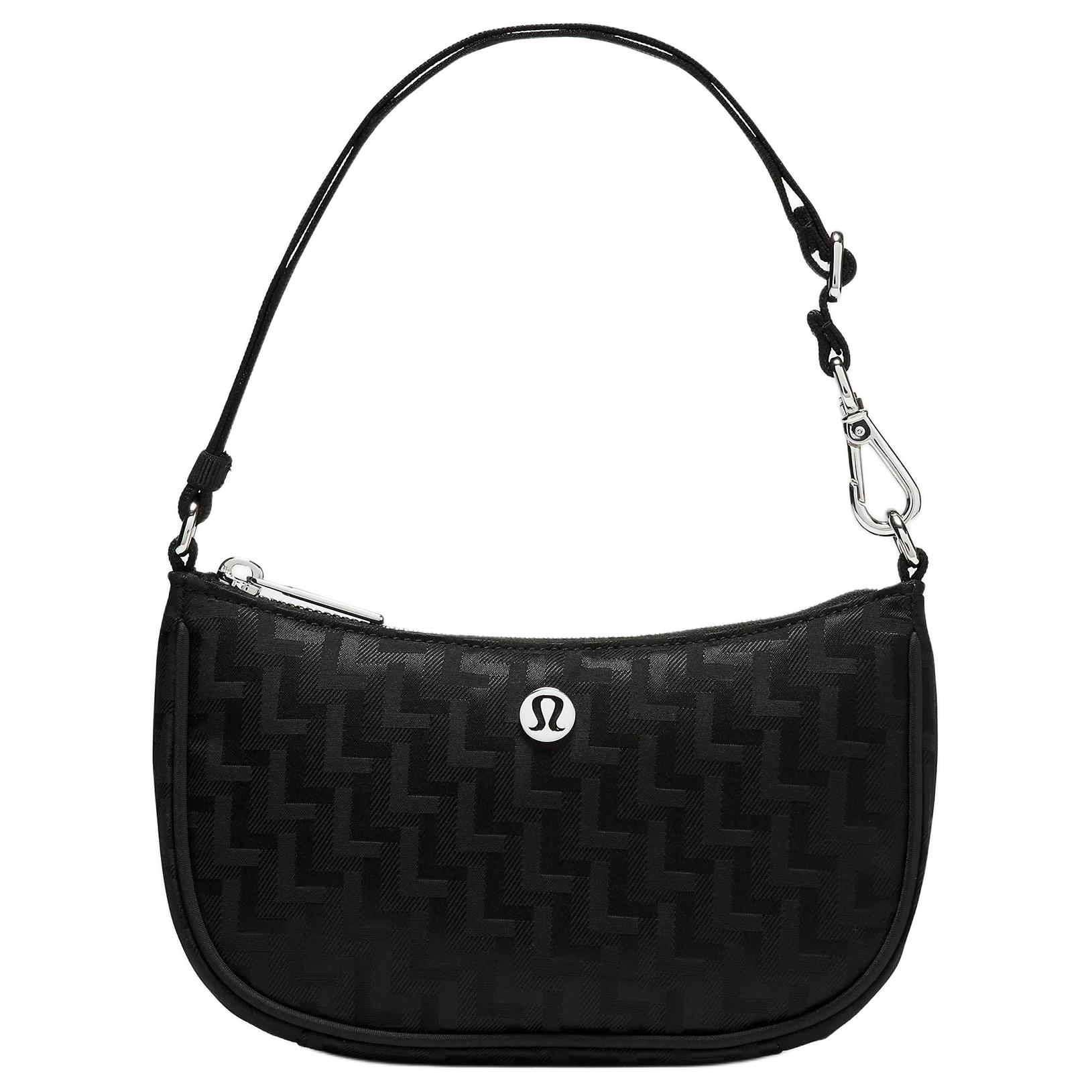 Lululemon City Essentials 1L Geometric Pattern Jacquard Letter Design Recycled Polyester Tote Shoulder Bag Mini Women bags Black LW9FVAS-072061 Black